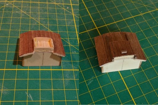 Darker wood added to the roof