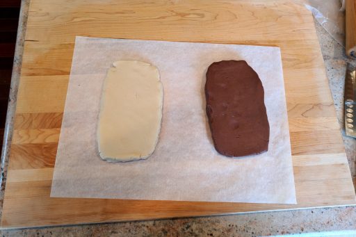Dough for checkerboard cookies