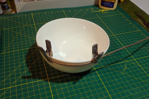 Bending wet wood around a bowl