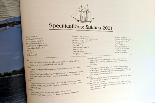 Sultana specifications page