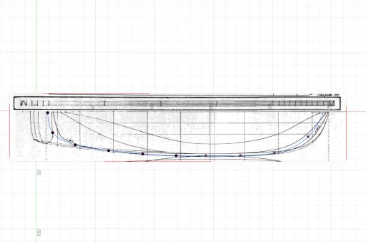 Load water line viewed at an angle