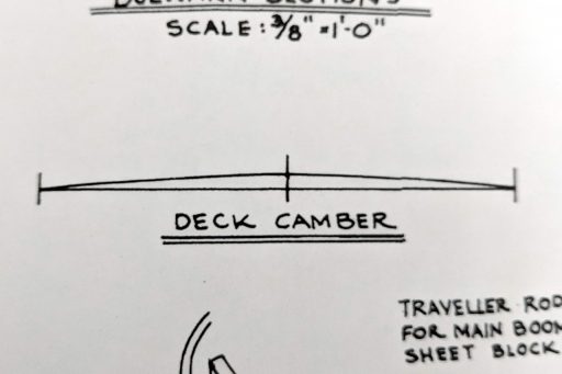Deck camber from Model Shipways Sultana plans