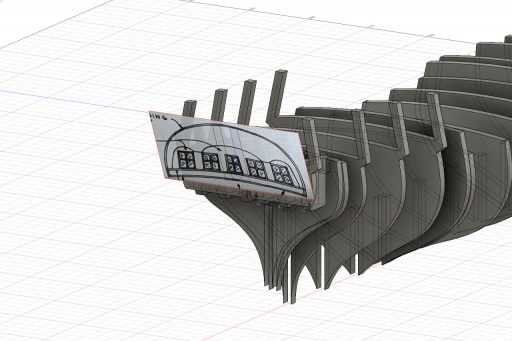 Transom picture imported into Fusion 360
